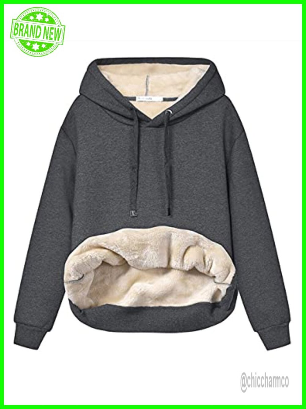 Womens Winter Fleece Sherpa Lined Hooded Sweatshirt Thick Pullover Plus